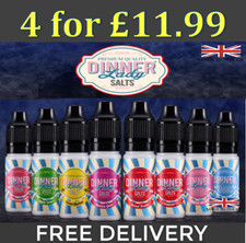 Dinner Lady Nic Salt *4x10ml for �11.99* All Flavours 10mg & 20mg  1st Class Del