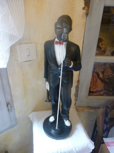 Statue Résine Musicien Noir Jazz à La Clarinette – 26,5 Cm – STATUE ET DESIGN – France