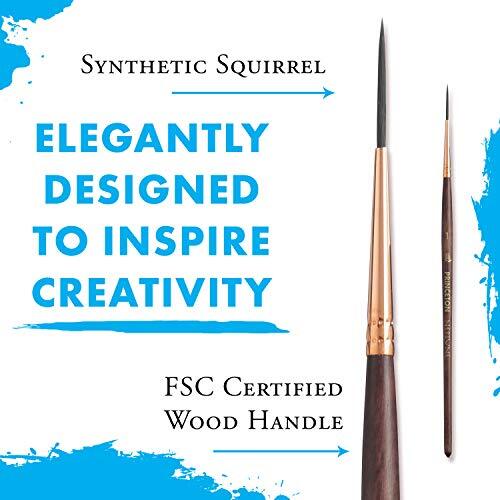 Princeton Neptune 4750 Series Synthetic Squirrel Paint Brush Script Liner Size 1