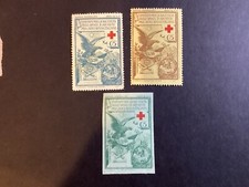 ICOLLECTZONE Italy 1920’s Red Cross Stamp Set of three VF hinged fresh