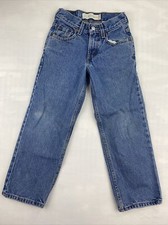 Levi's 550 Jeans Relaxed Fit Youth Blue Size 8 Slim Denim Light Wash 90s