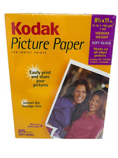 New Sealed Kodak Picture Photo Paper 8 1/2" x 11" Soft Gloss 25 Printer Sheets