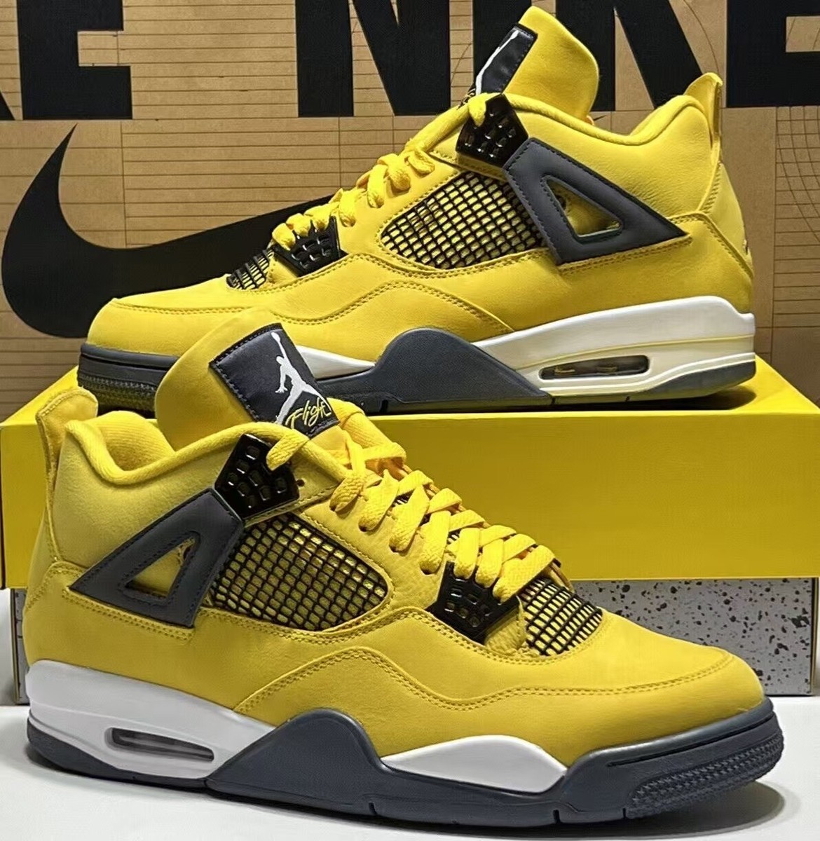 Size 9.5 - Jordan 4 Retro Mid Lightning for sale online | eBay