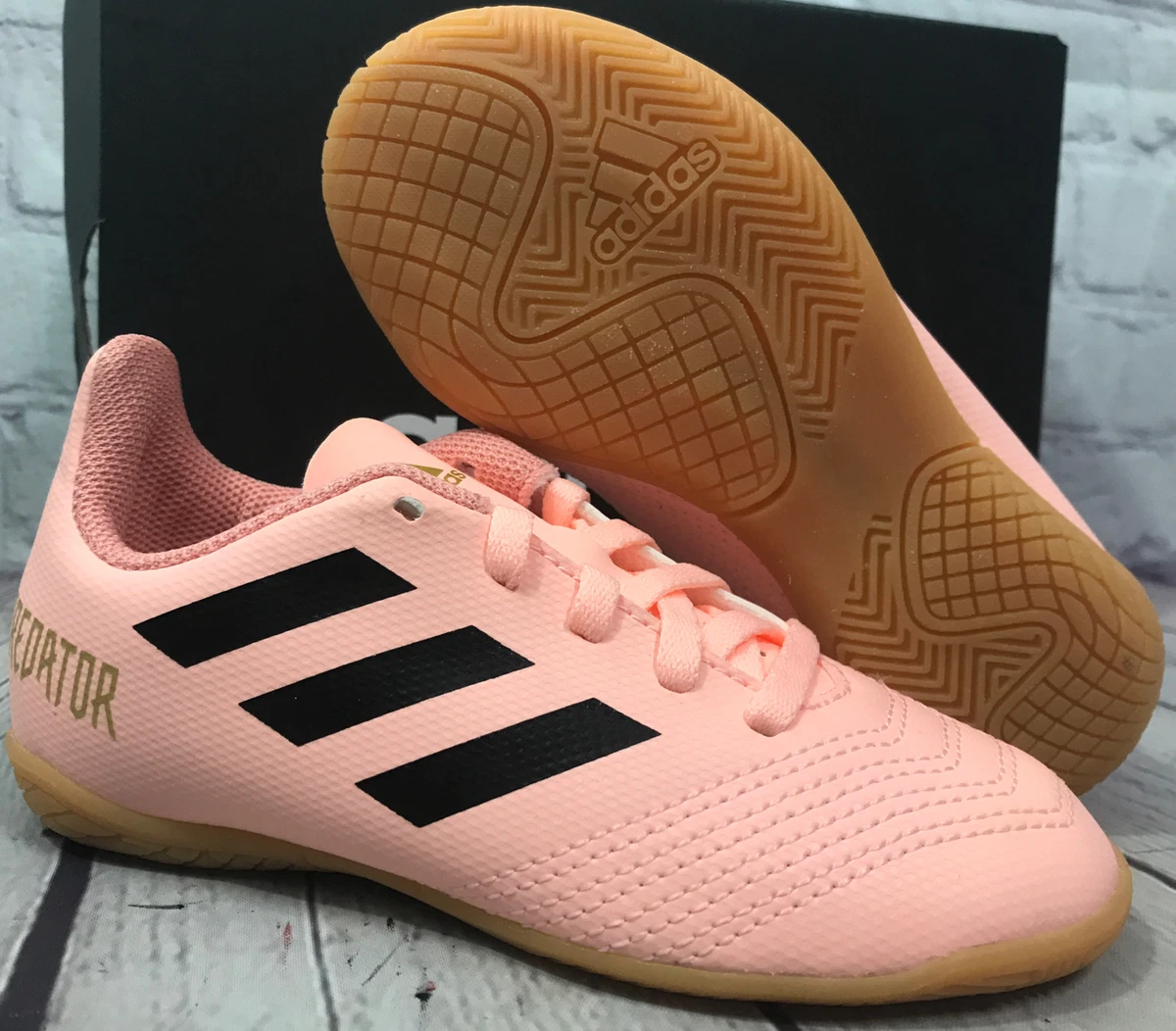 Adidas Tango 18.4 Size 10.5 Pink Youth Indoor Soccer Shoes Box | eBay