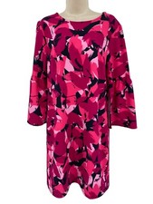 Banana Republic Dress M Bell Sleeve Printed Tea Party Wedding Guest Semi Formal