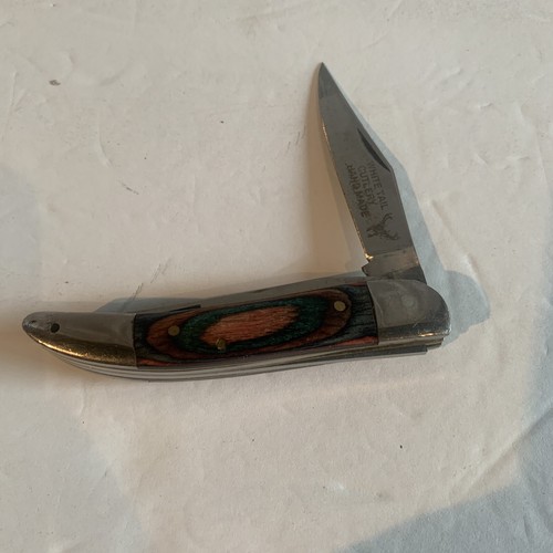 WHITETAIL CUTLERY Pocket Knife 2 Blades Colorful Wood Handle eBay