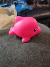 Unbranded Pink Fish Squeezeable Bath Toy- 3in x 2in