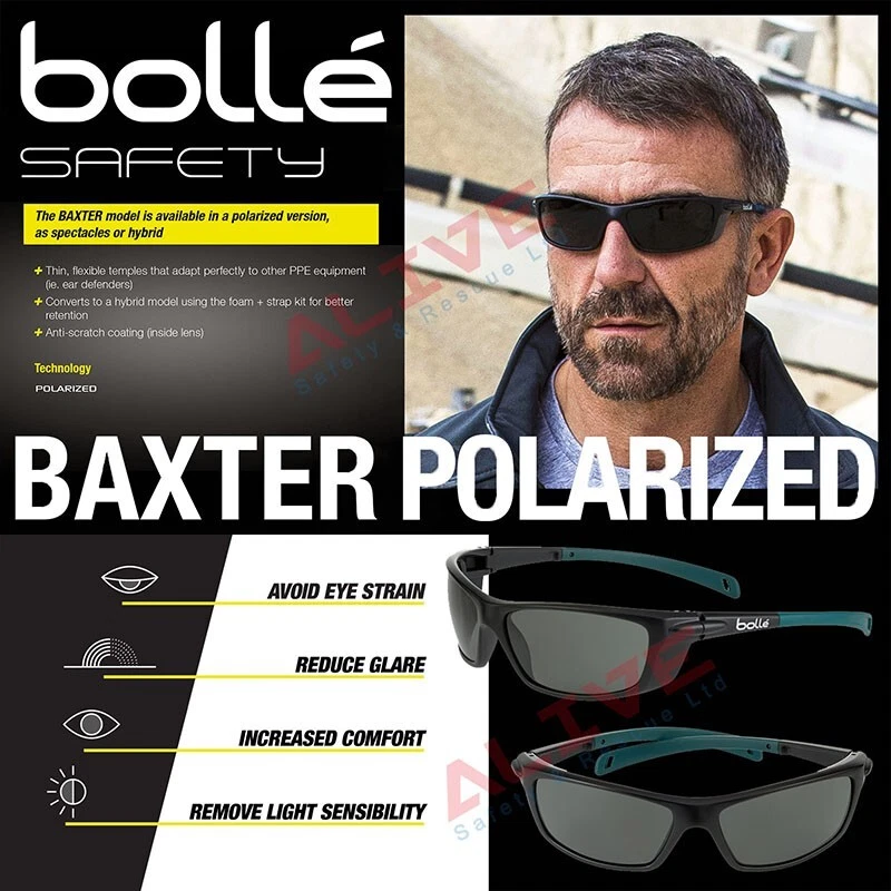 Bolle BAXTER Polarized Sunglasses Safety Sporty Spectacles UV protection  Lens