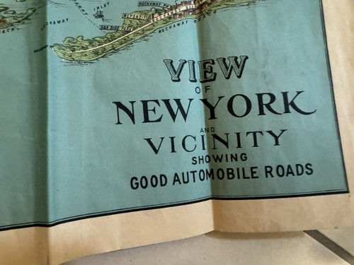 1925 VINTAGE MAP OF NEW YORK CITY BROOKLYN JERSEY CITY MANHATTAN ON REVERSE SIDE - Picture 3 of 11