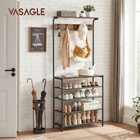 GarderobenstäNder KleiderstäNder Garderobe Mit 5 Ebenen Schuhregal HSR408B01