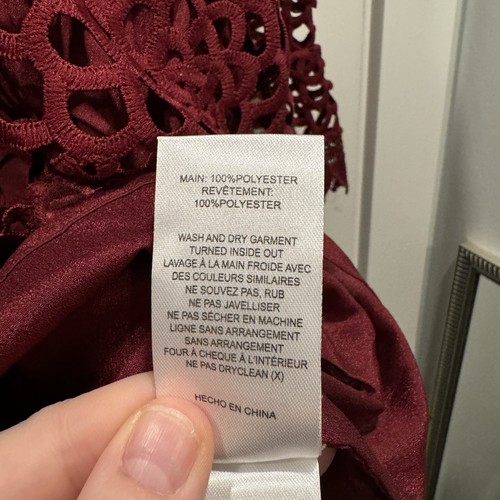 NWT Anthropologie Talulah Lace Mini Dress Red Burgundy Valentines Day Dress Sexy - Picture 14 of 17