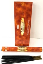 Hem AMBER Incense Sticks - For Love & Happiness Pick 20-40-60-80-100-120-200