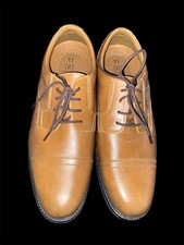 George Men's Branford Casual Dress Oxfords Brown Cap Toe Lace Up Size 11