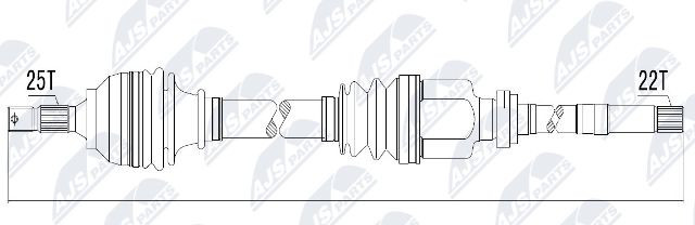 DRIVE SHAFT NPW-CT-011 FOR PEUGEOT 307/Break/SW/CC CITROËN KFW /KFU 1.4L 4cyl C4 - Image 5
