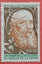 French Stamp / Timbre France Oblitéré 45c HANSEN 1973 N°1767