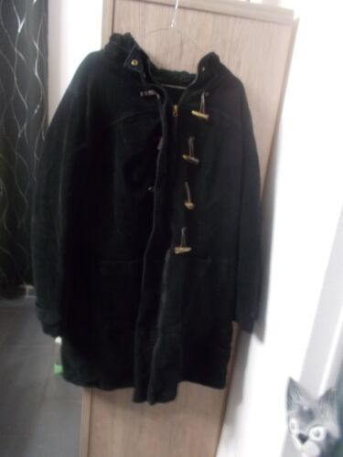 Doudoune hiver en velours noir avec capuche taille 48 (Bonprix) - Photo 1/5