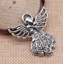 2pcs 42x39mm Alloy Charm Angel Pendant for Handmade Crafts EF3860