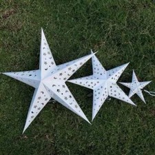 120/90/60/45/30cm Hanging Star Party Paper Lamp Shade Lantern Christmas Decor UK