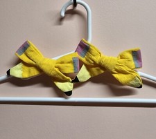 School Pencil Hair Bows for Girls Yellow Pencil Ribbon Bows