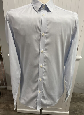 Versace Shirt Men 16/41 Trend Fit Striped Long Sleeve Dress Shirt | eBay