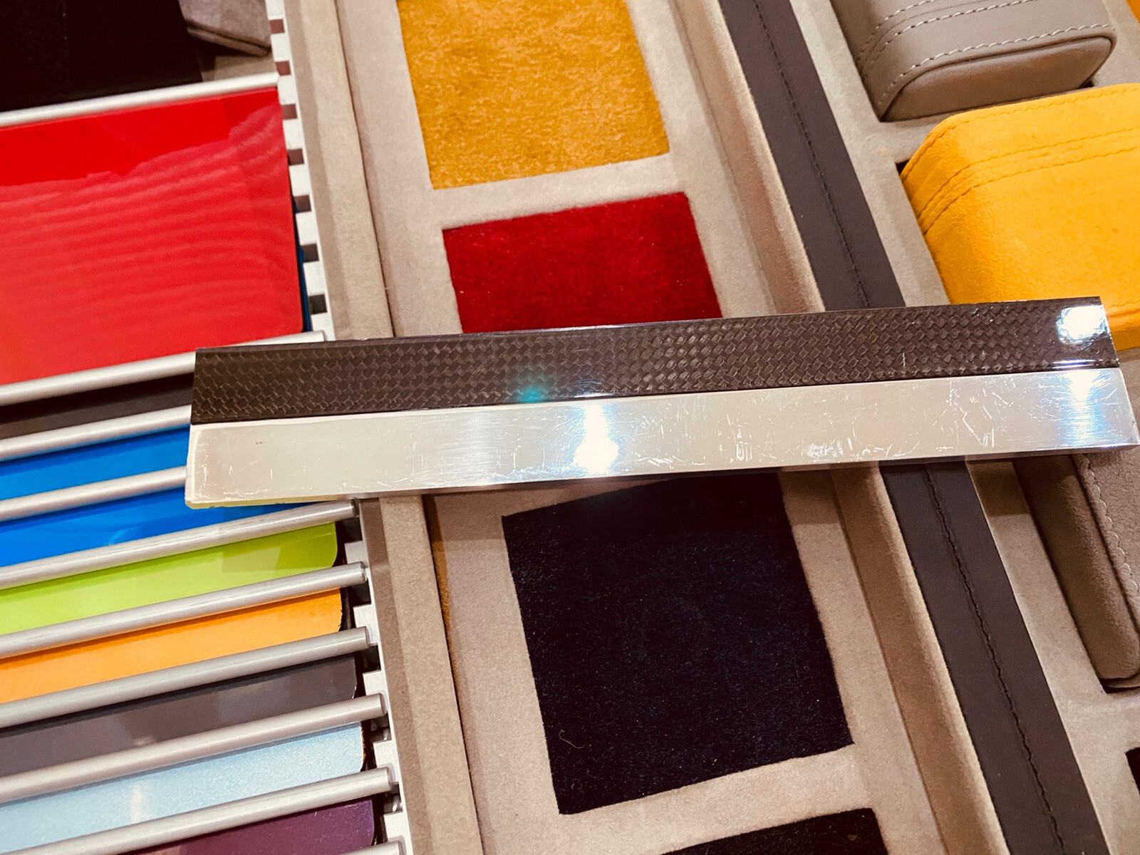 🇮🇹 DEALER LAMBORGHINI MURCIELAGO LEATHER PAINT COLOR CARPET SAMPLES COLLECTOR