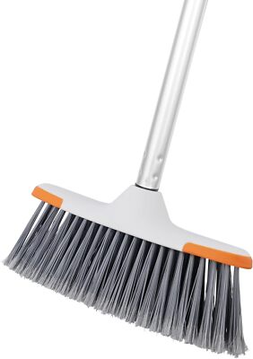 Superio Lightweight Essential Household Broom with Metal 3-Part Handle