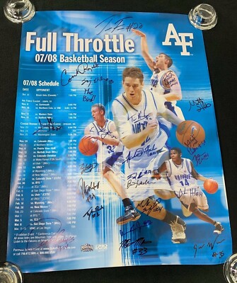 2008 US Air Force Academy Basketball Team Signed Poster