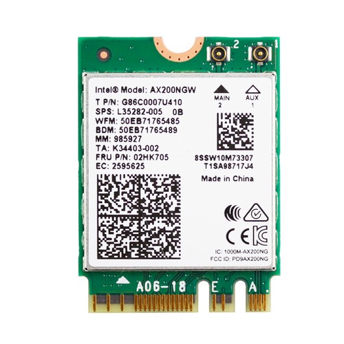 Intel WiFi 6 AX200 Wireless Network Card 802.11ax MU-MIMO 160MHz Bluetooth 5.1 - Picture 1 of 11