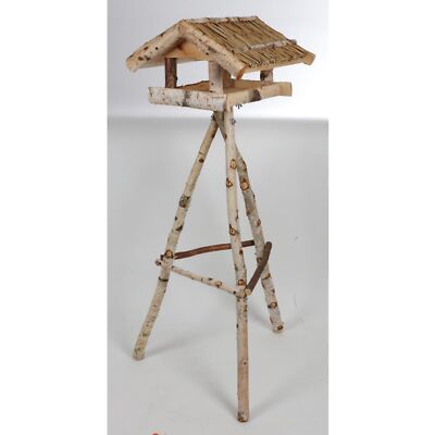 6x Vogelfutterhaus Birkenholz Spender Nuss Nahrung Winter Wildvögel Nüsse Garten