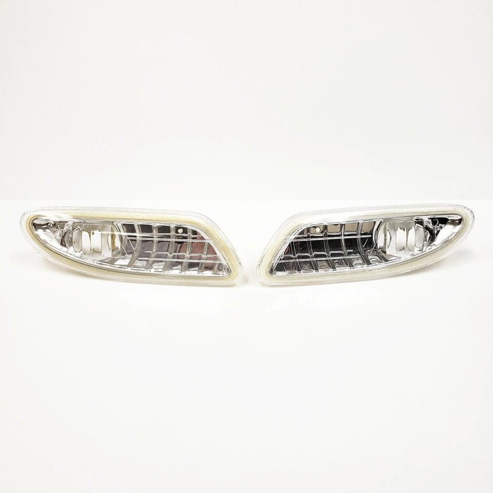 For 2001-2007 Mercedes-Benz C-Class Euro Chrome Clear Front Side Marker Lights - Imagem 2 de 4