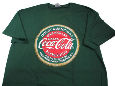 Coca-Cola Thirst Quenching Tee T-shirt Green 2X-Large 2XL