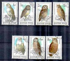 Animaux Oiseaux Rapaces Hongrie 1984 (29) Yvert n° 2952 à 2958 oblitérés used