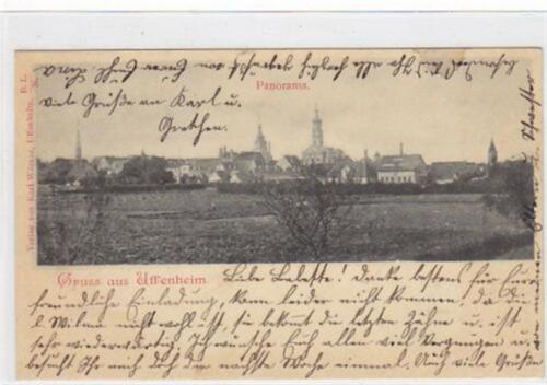39034074 - Panorama von Uffenheim gelaufen am 21. Juli 1900 leicht fleckig, - Bild 1 von 2