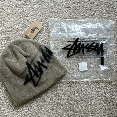 帽子 STUSSY SKULLCAP BRUSHED OUT STOCK SAND Stussy Brushed Out Stock Skullcap Beanie Sand Mohair Fuzzy Knit