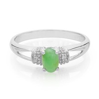 Cavill Ring Damen Silber 925 Chrysopras 0,27Ct WeißEr Topas Oval Elegant