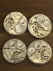 4 Antique Pocket Watch Movements American Waltham Achievement - 16s - Parts Lot