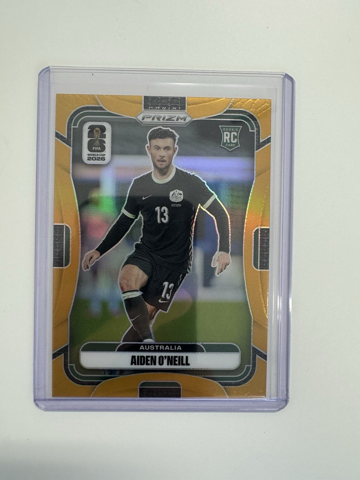 Panini Prizm FIFA World Cup 2026 Aiden O'Neill Australia RC Rookie /10 TRUE GOLD