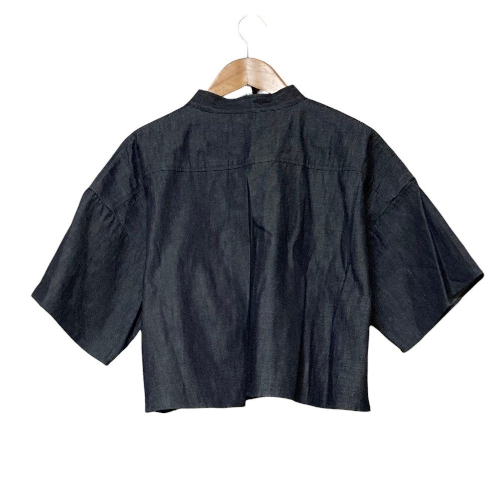 AMERI OTONA COMPACT DENIM SHIRT, Short Sleeve, Si… - image 3