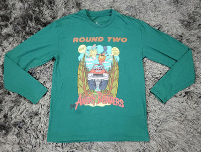 Round Two X Nickelodeon Angry Beavers T-Shirt Mens Med Green Rakeem Miles Collab