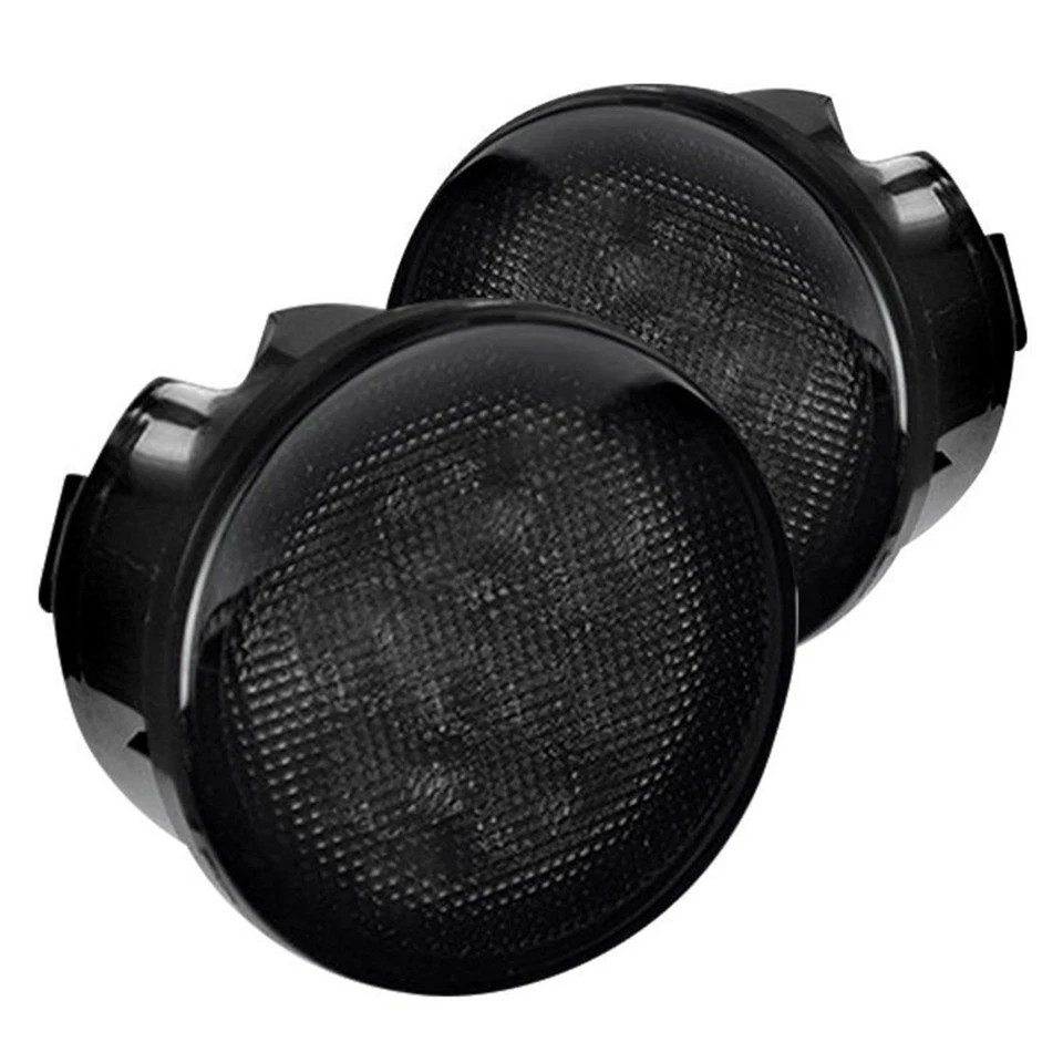 Lentes de señal de giro delanteras ahumadas Recon con LED blancos para Wrangler JK 264134WHBK Foto 2 de 4