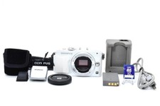 OLYMPUS PEN Lite E-PL6 White w/FL-LM1 Digital Camera Exc From JAPAN 2824780A