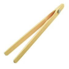 Norpro 1982 8" Bamboo Toaster Tongs with Magnet, One Size Size,