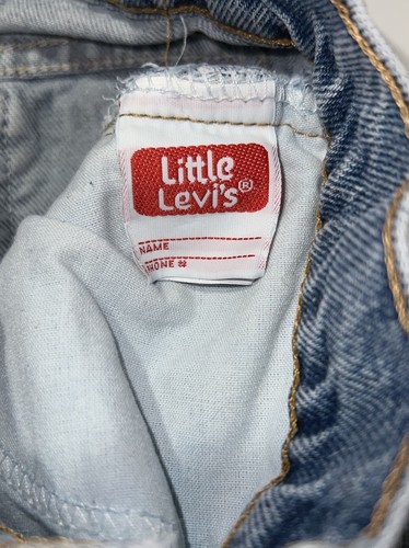 VTG Levi’s 565 Jeans Boy’s Blue Denim Orange Tab Wide Leg Grunge Sz 22 X 17 USA - Picture 5 of 8