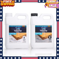 TotalBoat Table Top Epoxy Resin Kit 1 Gallon Crystal Clear UV Resistant High Glo