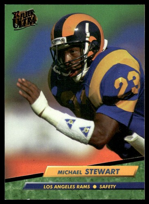 #ad 1992 Ultra Michael Stewart Los Angeles Rams #213 15824 $1.49