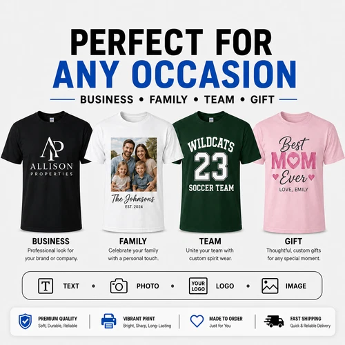 Custom T-Shirt Men’s Personalized tee Name Text Logo S-5XL 1 3 6 Pack Wholesale image 3
