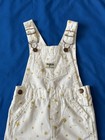 Girls OshKosh B'gosh White Overalls With Gold Stars Toddler 3T Excellent — photo 2
