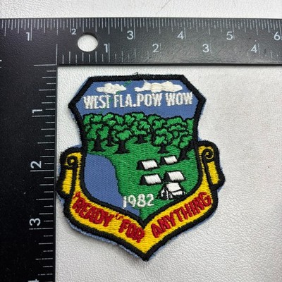 Vtg WEST FLORIDA POW WOW 1982 READY FOR ANYTHING Boy Scouts Patch 57C6