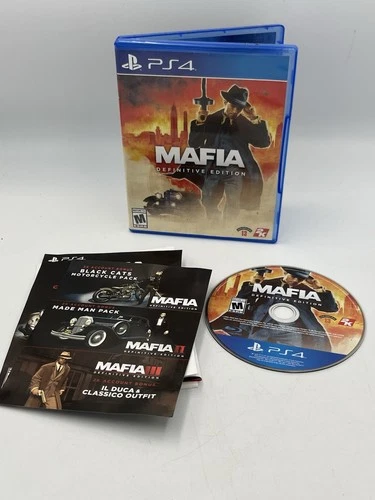 Mafia: Definitive Edition (Sony PlayStation 4 PS4, 2020) Tested/Working w Poster