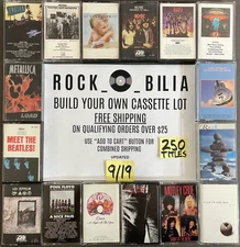 $1 and UP ARENA ROCK VAN HALEN PINK FLOYD RUSH ZEP BUILD YOUR LOT CASSETTE TAPES